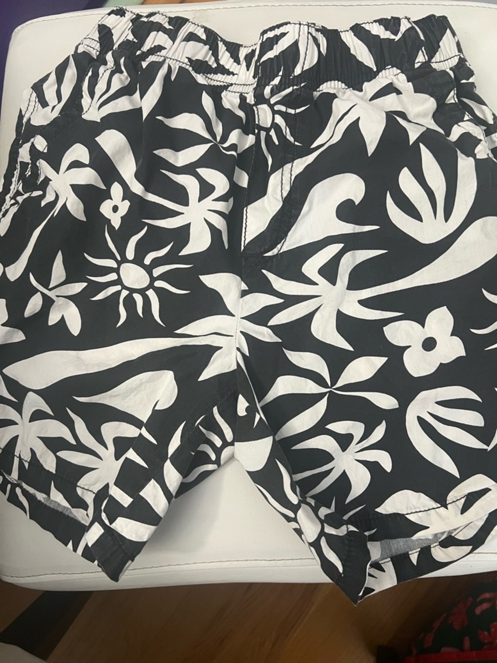 H&M Black and White Tropical Print Hybrid shorts Kids